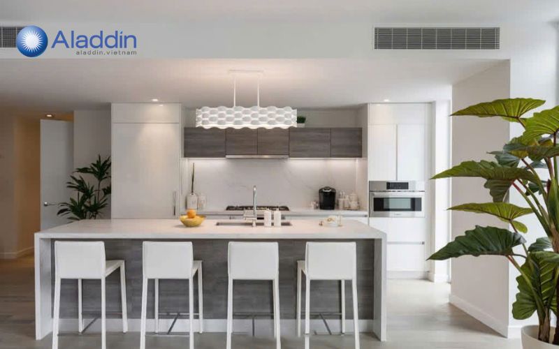 Thiết kế tủ bếp chữ I tiết kiệm diện tích